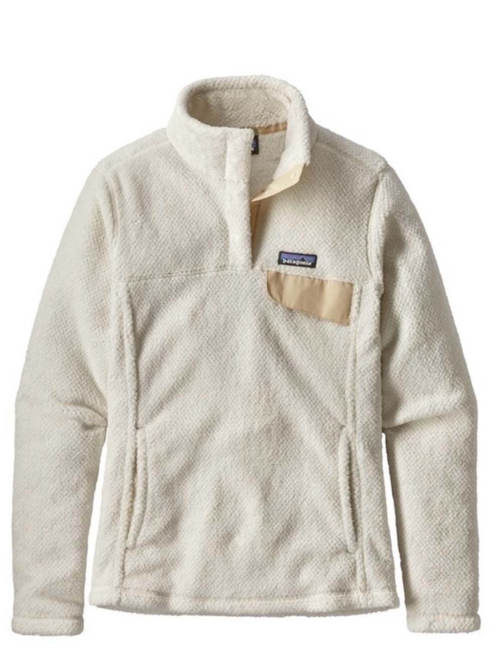 Patagonia Cream Sherpa Snap-Front Pullover